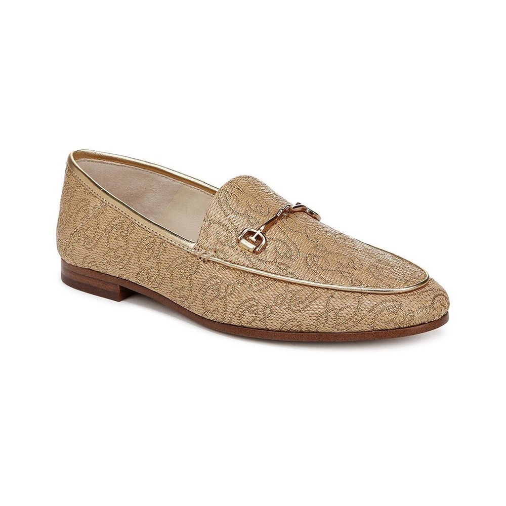 Sam Edelman Loraine Horsebit Loafers Size 6 Natural Multi Gold‎ Jacquard New